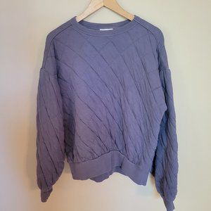 Universal Thread Target Blue Quilted Sweatshirt Oversized XS